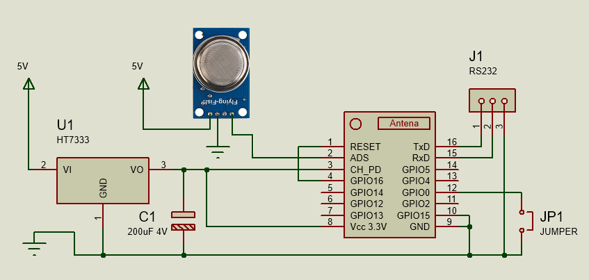  SmartHome MQTT Luftqualitätssensor mit MQ135 Schaltplan