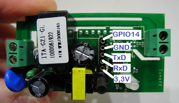 Sonoff MQTT pinout pinbelegung