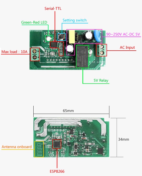 Sonoff ESP8266 ITEAD Modul