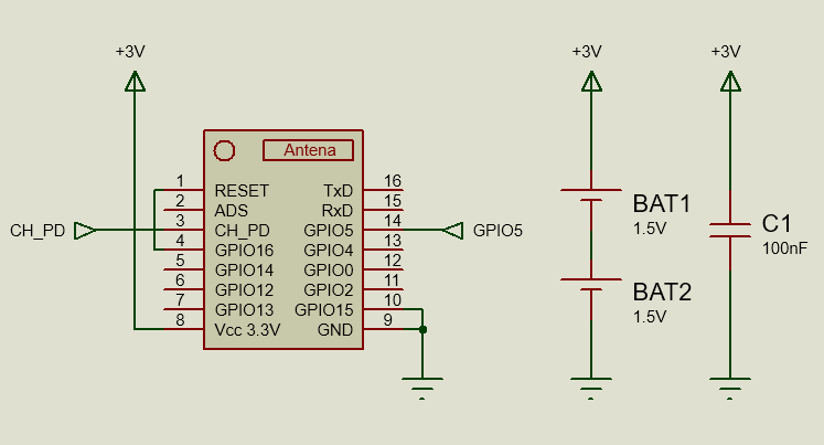 ESP8266 Fensterkontakt WIFI Reedkontakt Schaltplan