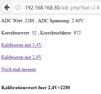 ESP8266 ADC Kalibrieren