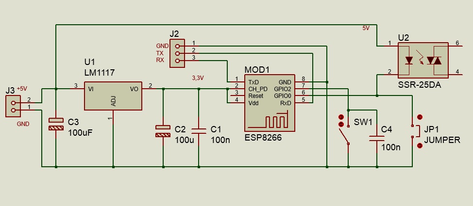 Schaltplan ESP8266 SSR Relais